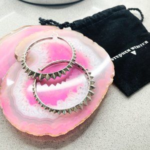 Authentic Stephen Webster Sterling Silver Superstud Hoop Earrings